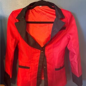 Yomoduki Runa School Girl Red Black Jacket Anime Cosplay Costume Size Small